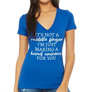 It's Not a Middle Finger Women's V-Neck T-Shirt - Mom Gift - Funny Mom Apparel